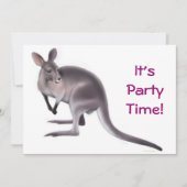 Wallaby Party Invitation Kaart (Voorkant)