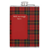 Wallace Badge & Tartan Personalized Skull Golf Heupfles (Achterkant)