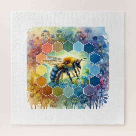 Wallace bee painting 130724AREF109 - Watercolor Legpuzzel (Verticaal)