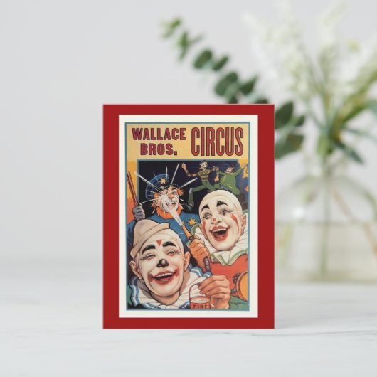 Wallace Bros.  Circus Briefkaart (Staand voorkant)