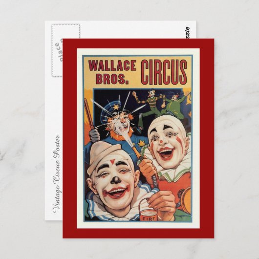 Wallace Bros.  Circus Briefkaart (Voorkant / Achterkant)