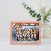 Wallace Circus Show Vintage Poster Briefkaart (Staand voorkant)