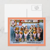 Wallace Circus Show Vintage Poster Briefkaart (Voorkant / Achterkant)