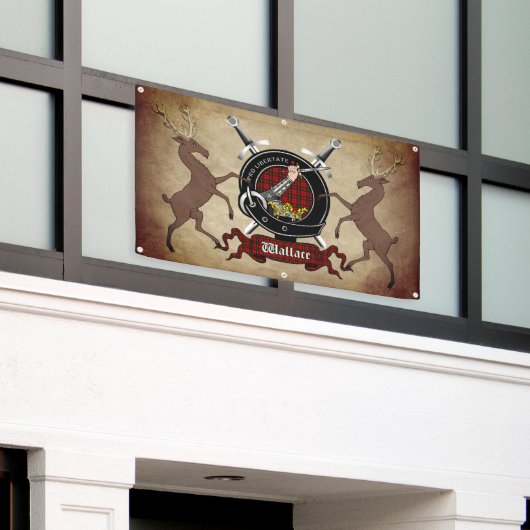 Wallace Clan Badge 3x5 Banner (Buitenkant Gebouw)