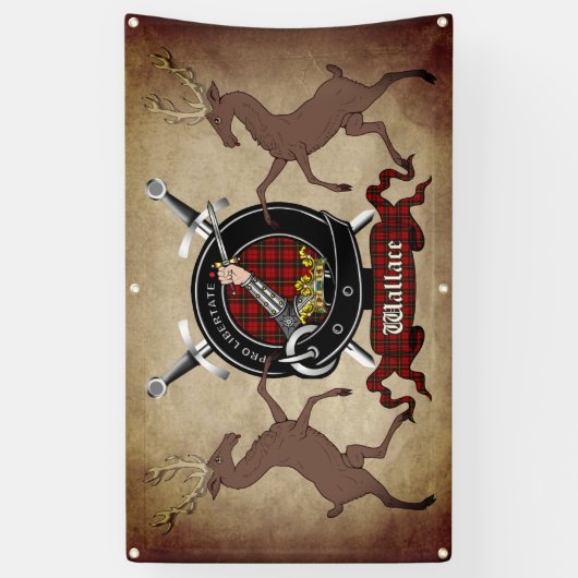Wallace Clan Badge 3x5 Banner (Verticaal)