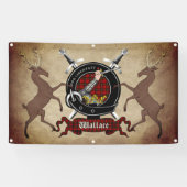 Wallace Clan Badge 3x5 Banner (Horizontaal)