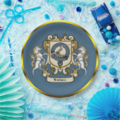 Wallace Clan Badge Blue gepersonaliseerd papier Bo Papieren Bordje (Feest)