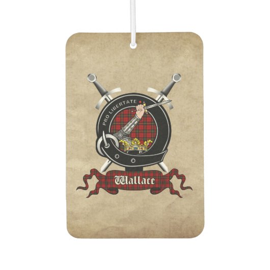 Wallace Clan Badge Car Freshener Luchtverfrisser (Voorkant)