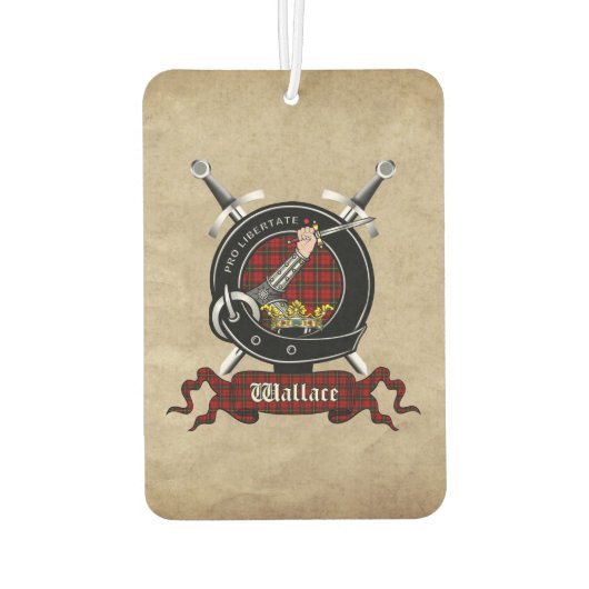 Wallace Clan Badge Car Freshener Luchtverfrisser (Achterkant)
