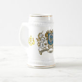 Wallace Clan Badge & Eenhoorn Bierpul (Voorkant links)