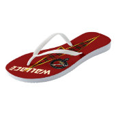 Wallace Clan Badge Lightning Bolt Red Teenslippers (Schuin)