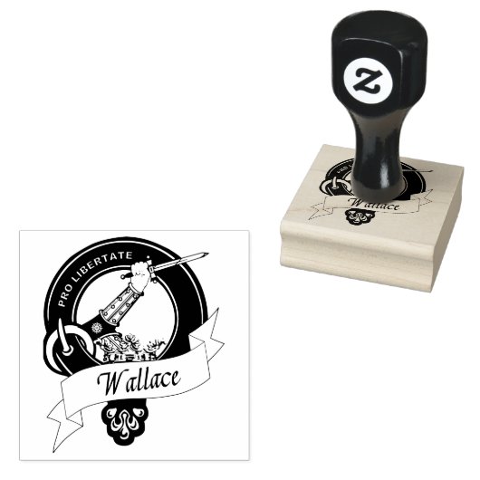 Wallace Clan Badge Rubberstempel (Gestempeld)
