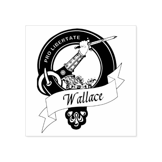 Wallace Clan Badge Rubberstempel (Afrduk)