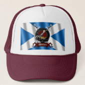 Wallace Clan Badge Schotse Trucker Hoed Pet (Voorkant)
