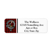 Wallace Clan Badge & Tartan Aangepaste labels (Voorkant)