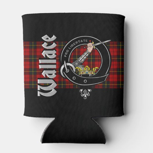 Wallace Clan Badge & Tartan Blikjeskoeler (Achterkant)