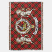 Wallace Clan Badge & Tartan Deken (Voorkant Verticaal)