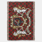 Wallace Clan Badge & Tartan Deken (Voorkant Verticaal)