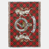 Wallace Clan Badge & Tartan Deken (Voorkant Verticaal)