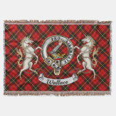 Wallace Clan Badge & Tartan Deken (Voorkant)