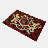Wallace Clan Badge & Tartan Deurmat (Schuin)
