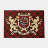 Wallace Clan Badge & Tartan Deurmat (Voorkant)