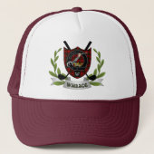 Wallace Clan Badge & Tartan Golf Trucker Pet (Voorkant)