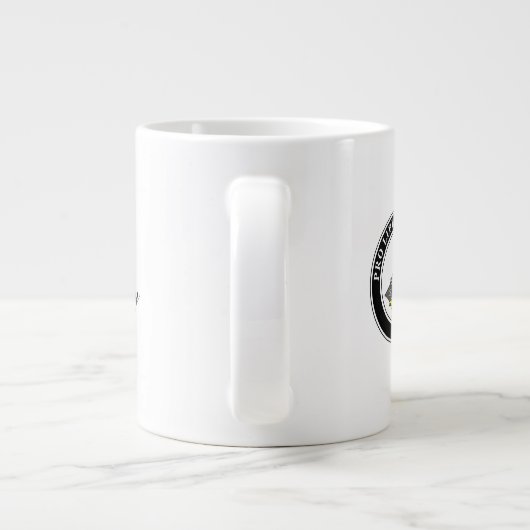 Wallace Clan Badge & Tartan Kaart Grote Koffiekop (Achterkant)