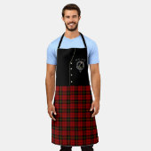 Wallace Clan Badge & Tartan Kilt Apron Schort (Gedragen)