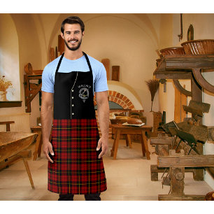 Wallace Clan Badge & Tartan Kilt Apron Schort