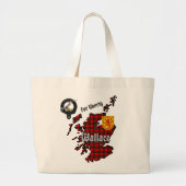 Wallace Clan Badge & Tartan Map of Scotland Grote Tote Bag (Voorkant)