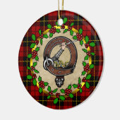 Wallace Clan Badge & Tartan Persoonlijke mas Keramisch Ornament (Links)
