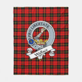 Wallace Clan Badge Tartan Plaid Fleece Deken (Voorkant)