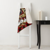 Wallace Clan Badge & Tartan Sherpa Deken (In situ)