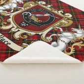 Wallace Clan Badge & Tartan Sherpa Deken (3/4)