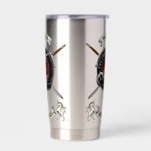 Wallace Clan Badge Tartan & Swords Geïsoleerde Drinkbeker (Links)