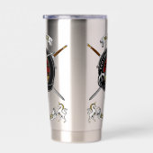 Wallace Clan Badge Tartan & Swords Geïsoleerde Drinkbeker (Rechts)