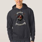 Wallace Clan Badge Tartan & Swords Hoodie (Voorkant)