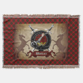 Wallace Clan Badge & Tartan Throw Blanket Deken (Voorkant)