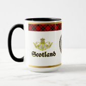 Wallace Clan Badge Tartan w/Gold Rim Mok (Links)