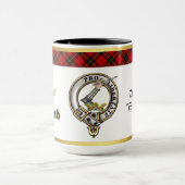 Wallace Clan Badge Tartan w/Gold Rim Mok (Midden)
