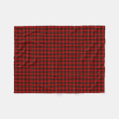 Wallace Clan Classic Rood en Zwart Tartan Fleece Deken (Voorkant (Horizontaal))
