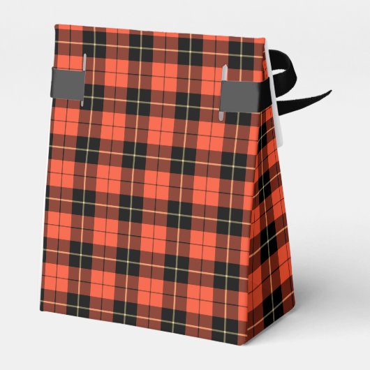 Wallace Clan Coral and Black Ancient Tartan Bedankdoosjes (Achterkant)