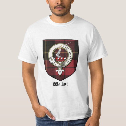 Wallace Clan Crest T-shirt / Clan Badge / Tartan (Voorkant)