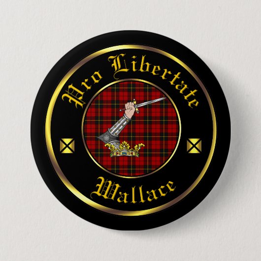 Wallace Clan en Tartan Button (Voorkant)