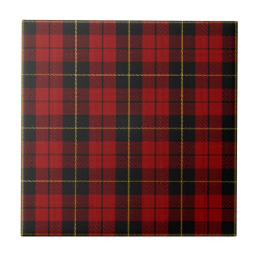 Wallace Clan jager Tartan Pset Pattern Tegeltje (Voorkant)