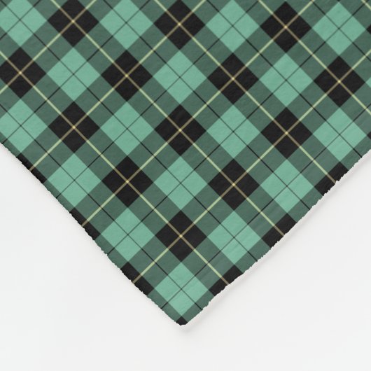 Wallace Clan Licht Groen Oude Jacht Tartan Fleece Deken (Hoek)