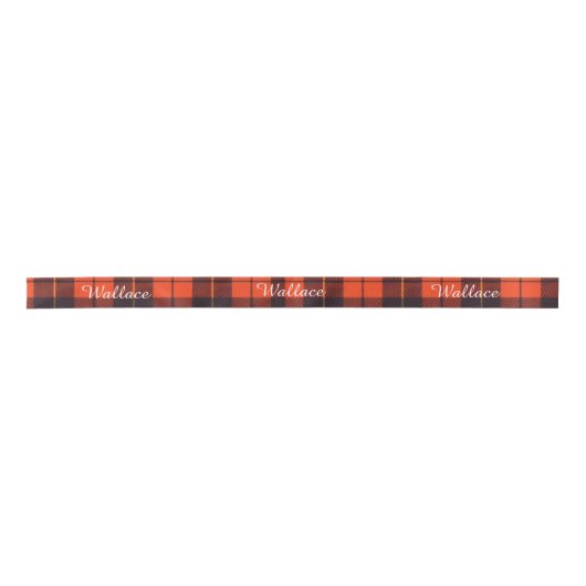Wallace clan Pset Scottish tartan Satijnen Lint (Voorkant)