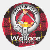 Wallace Clan Ronde Sticker (Voorkant)