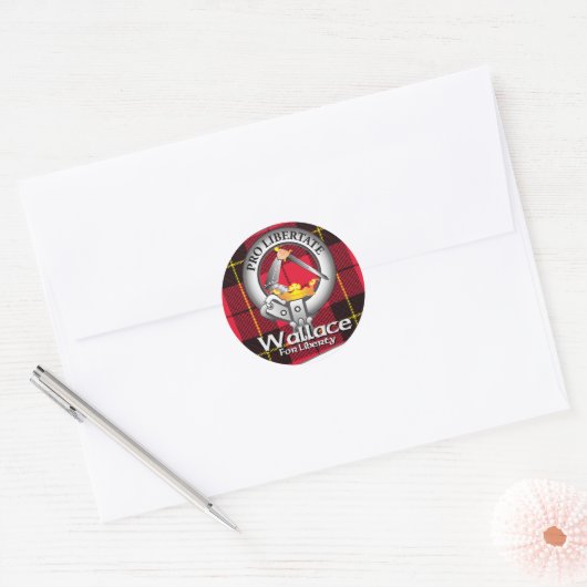 Wallace Clan Ronde Sticker (Envelop)